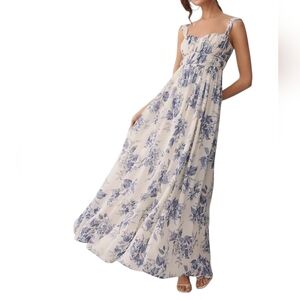 Reformation Blue Floral Maxi Dress